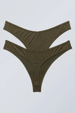 2ER-PACK MODAL-TANGAS MIT NIEDRIGER TAILLE|Weekday Best
