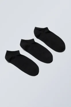 3ER-PACK NIEDRIGE SNEAKERSOCKEN AUS BAUMWOLLE|Weekday Cheap