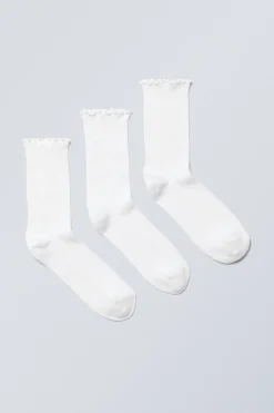 3ER-PACK RÜSCHENSOCKEN|Weekday Cheap