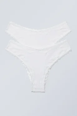 2ER-PACK SLIPS AUS SPITZE|Weekday Flash Sale