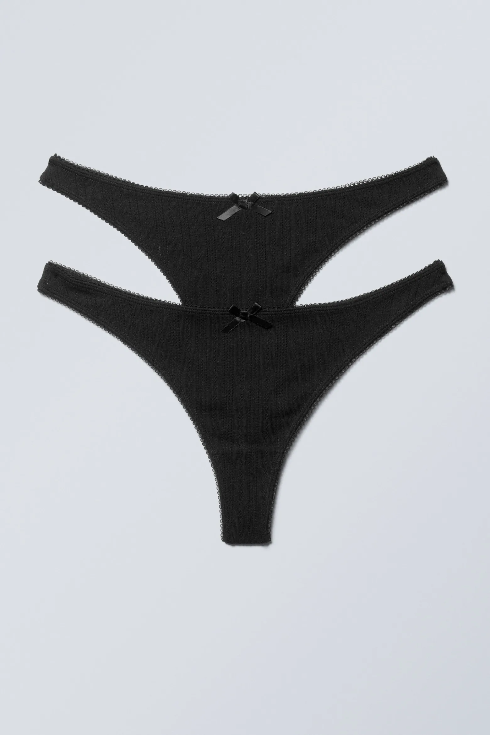 2ER-PACK TANGAS AUS POINTELLE-BAUMWOLLE|Weekday Outlet