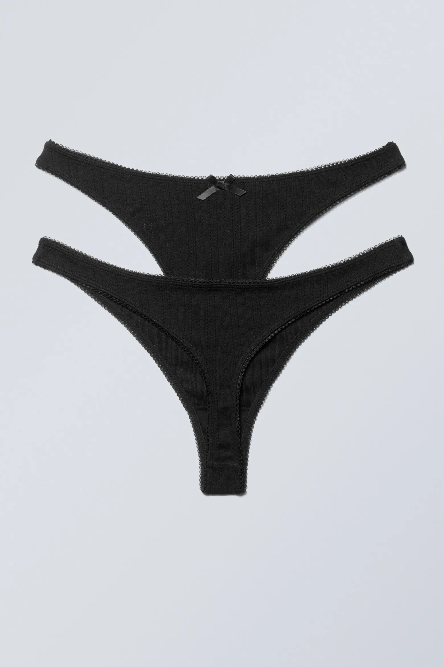 2ER-PACK TANGAS AUS POINTELLE-BAUMWOLLE|Weekday Outlet