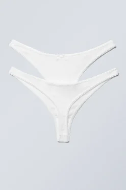 2ER-PACK TANGAS AUS POINTELLE-BAUMWOLLE|Weekday Sale