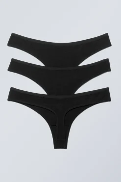 3ER-PACK TANGAS AUS WEICHER BAUMWOLLE|Weekday Clearance