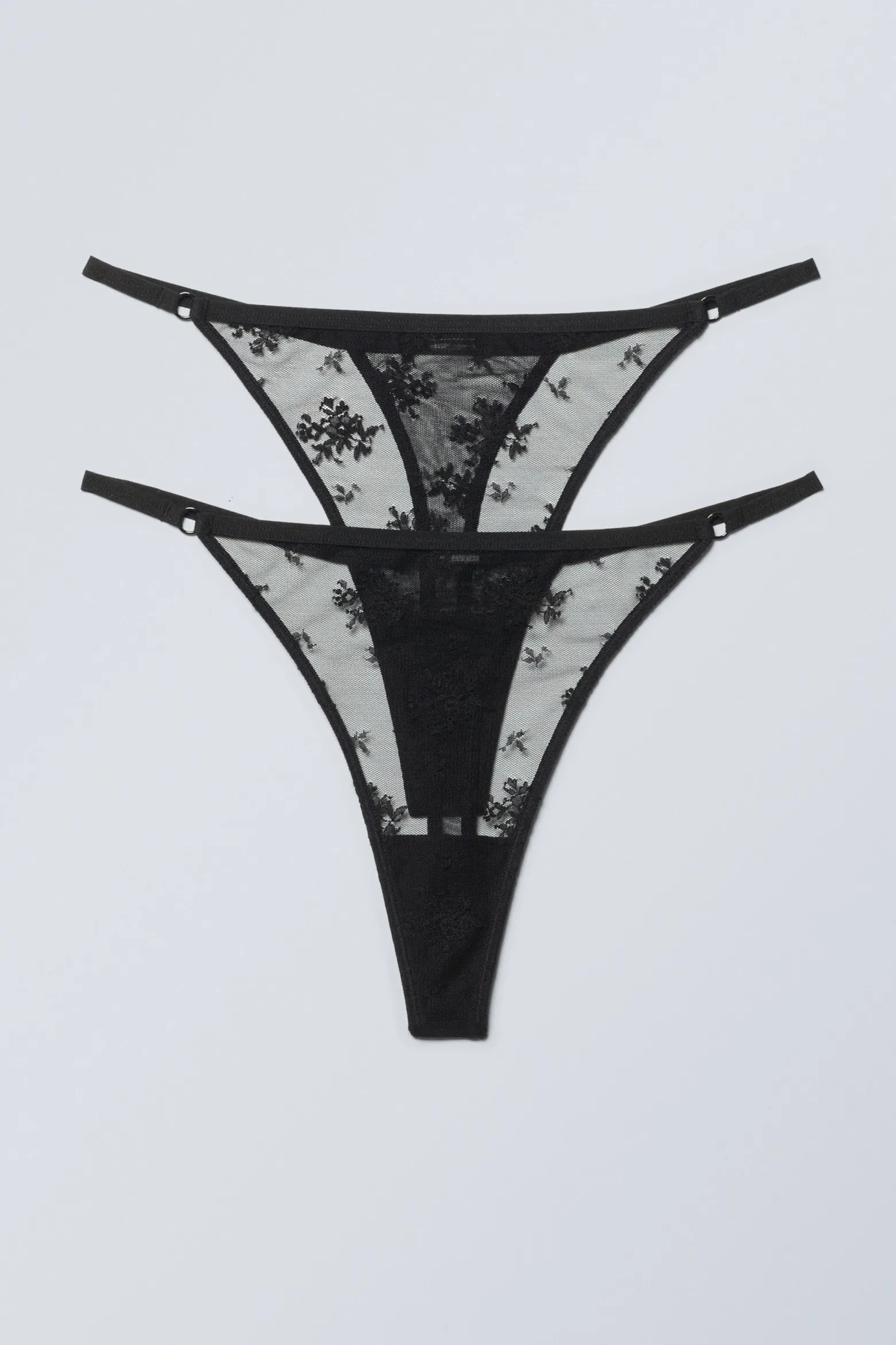 2ER-PACK TANGA-STRINGS AUS SPITZE|Weekday Best Sale