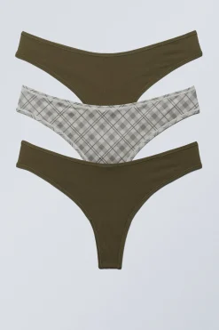 3ER-PACK WEICHE TANGAS|Weekday Hot