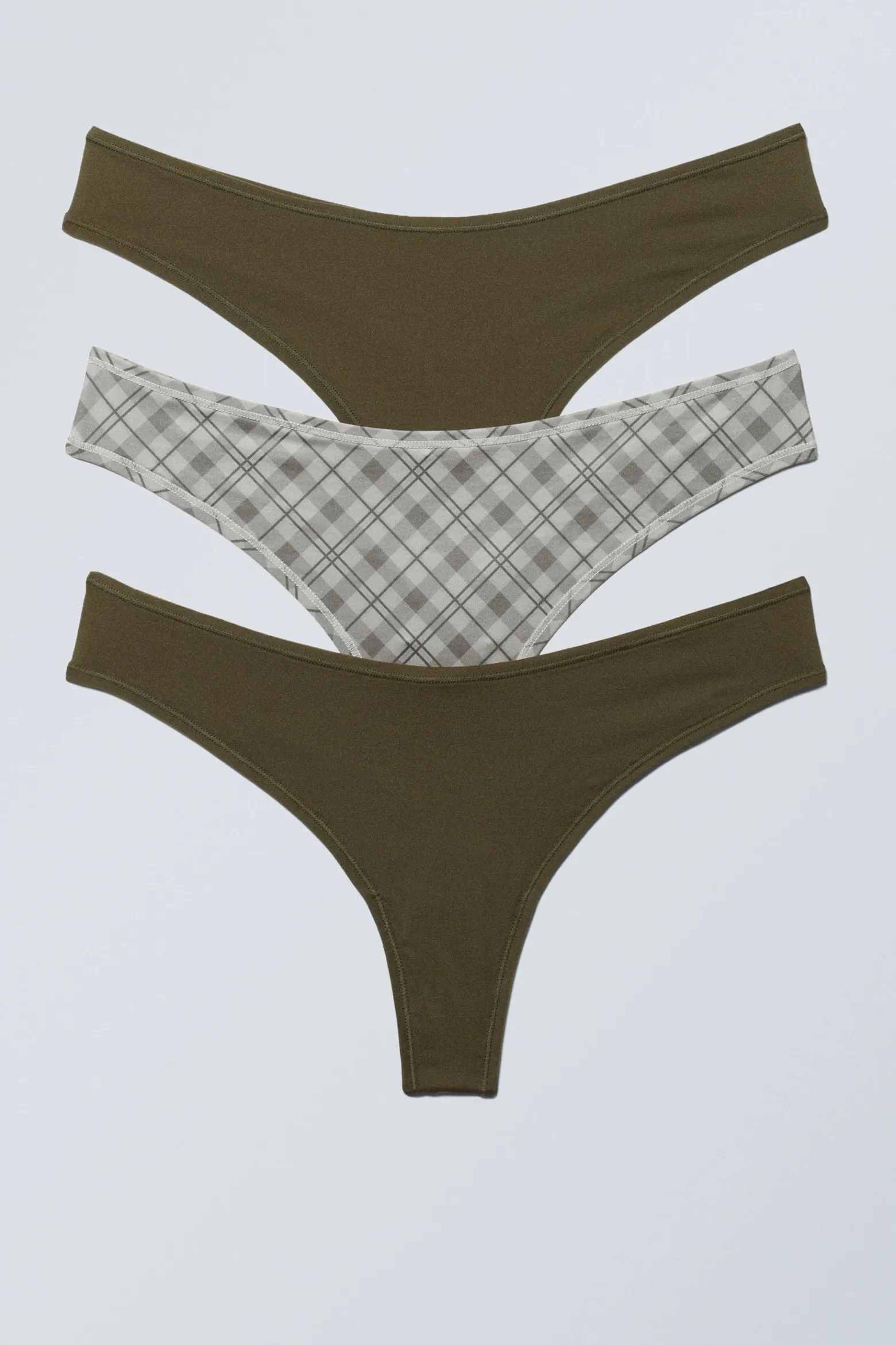 3ER-PACK WEICHE TANGAS|Weekday Hot