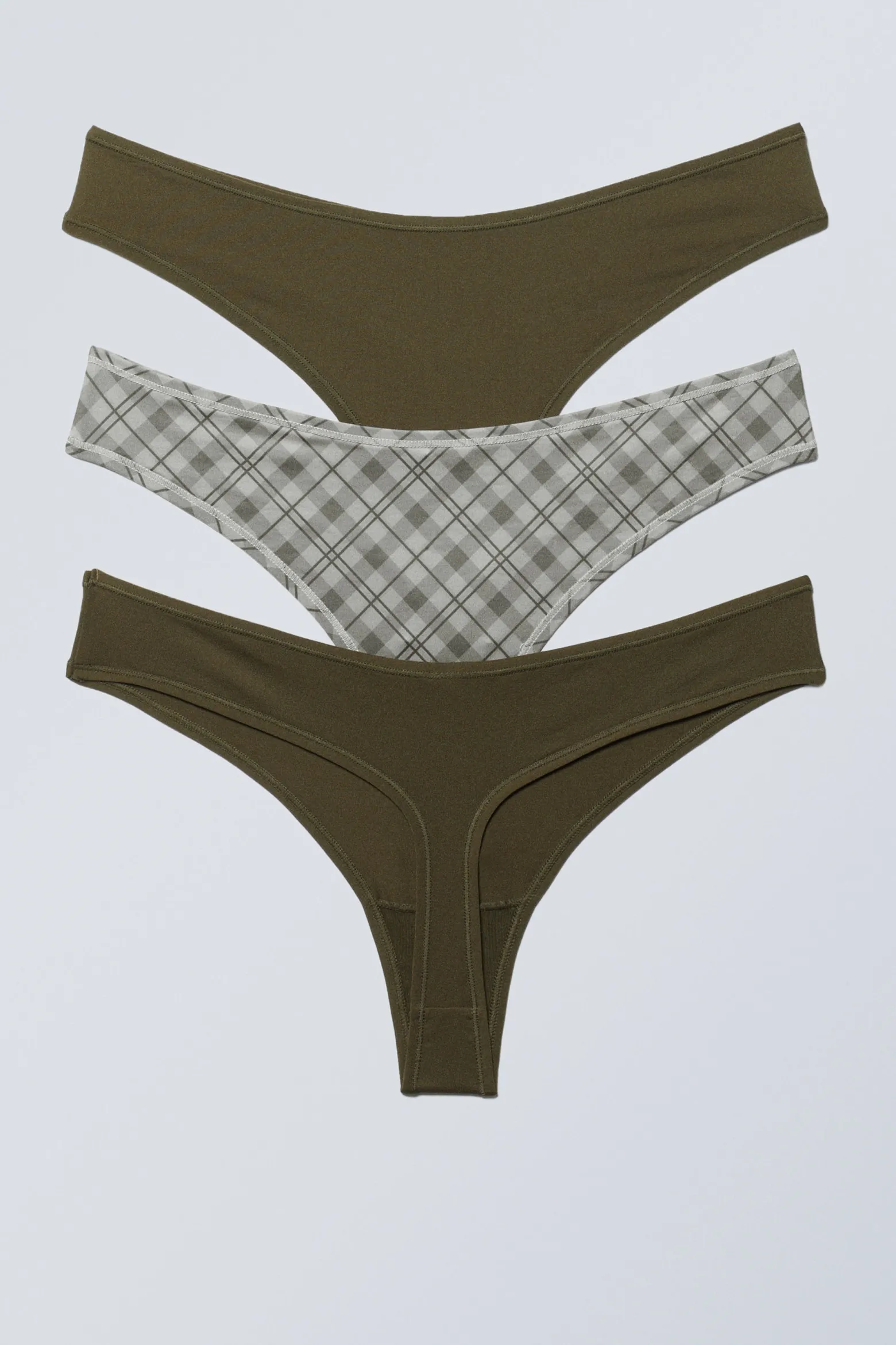3ER-PACK WEICHE TANGAS|Weekday Hot