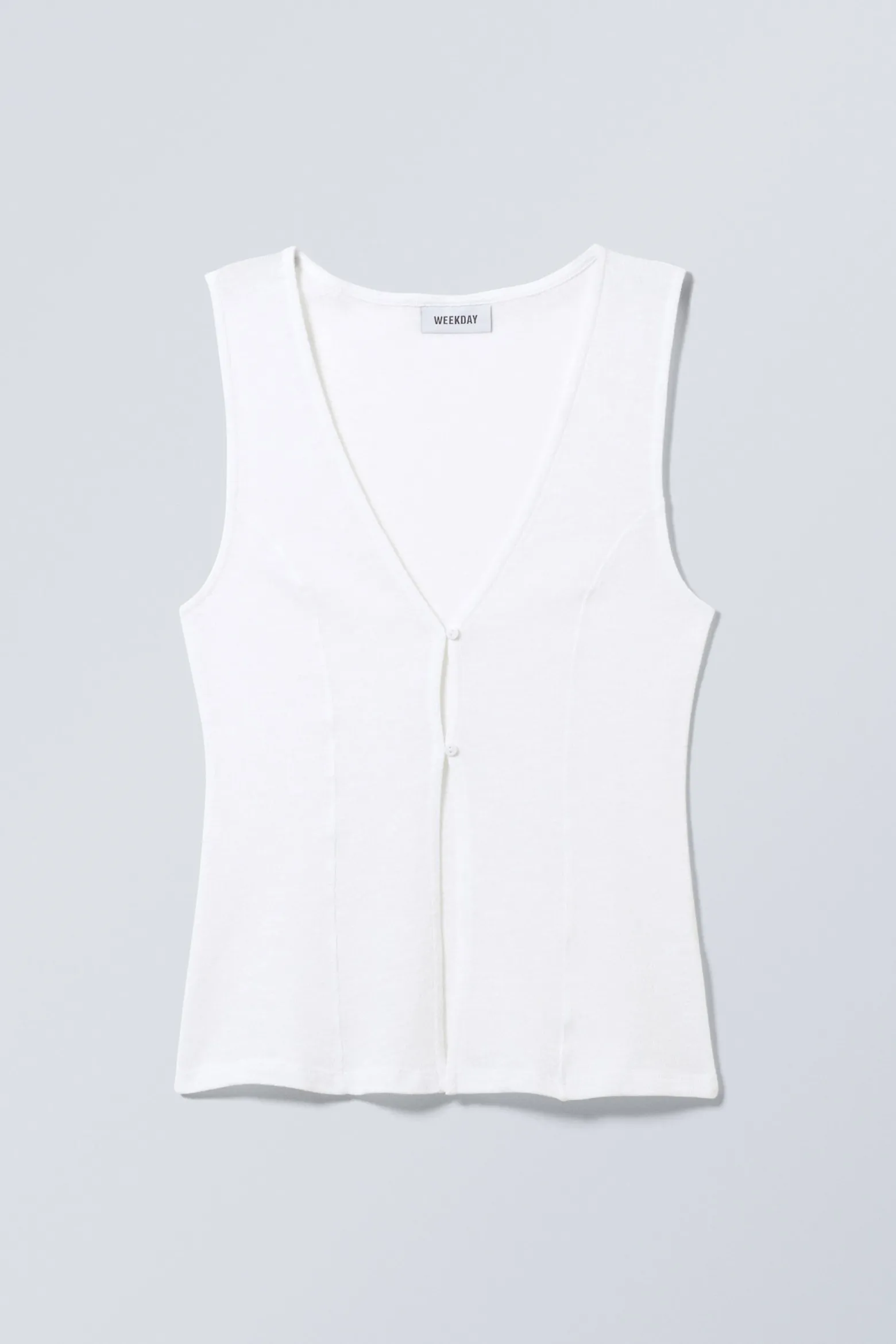 FIGURBETONTES TOP MIT KNOPFLEISTE|Weekday Discount