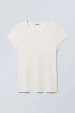 FIGURBETONTES T-SHIRT MIT KURZEN ÄRMELN|Weekday Hot
