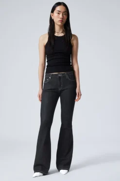 FLAME LOW WAIST SLIM FLARED LEG JEANS|Weekday Store