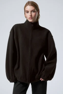 FLEECEJACKE MIT REISSVERSCHLUSS|Weekday Cheap