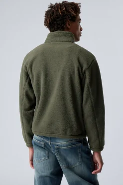 FLEECE-PULLOVER MIT HALF-ZIP|Weekday Shop