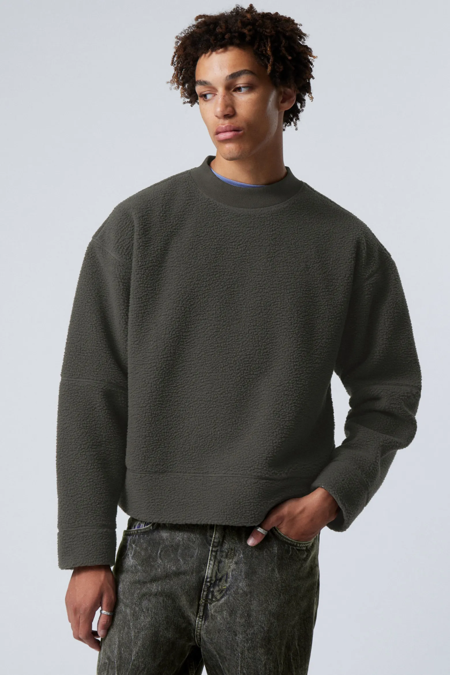 FLEECE-SWEATSHIRT|Weekday Outlet