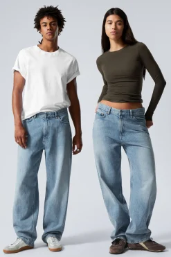 GALAXY LOOSE STRAIGHT LEG JEANS|Weekday Best Sale