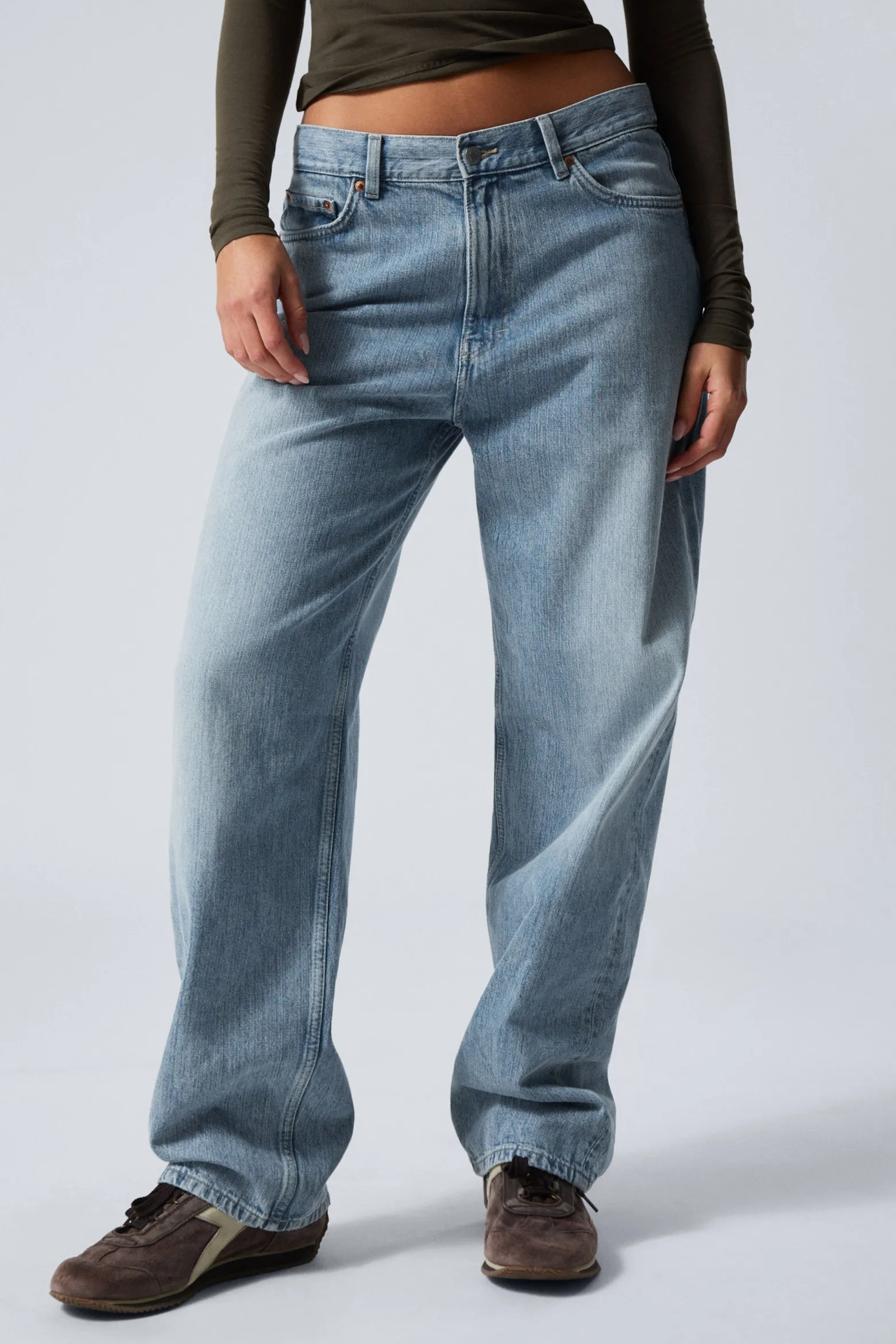 GALAXY LOOSE STRAIGHT LEG JEANS|Weekday Best Sale