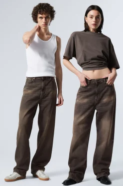 GALAXY LOOSE STRAIGHT LEG JEANS|Weekday Hot