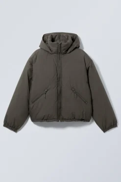 GEFÜTTERTE DAUNENJACKE MIT KAPUZE|Weekday Outlet