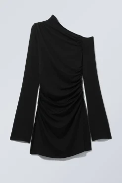 GERAFFTES MINIKLEID MIT LANGEN ÄRMELN|Weekday Flash Sale