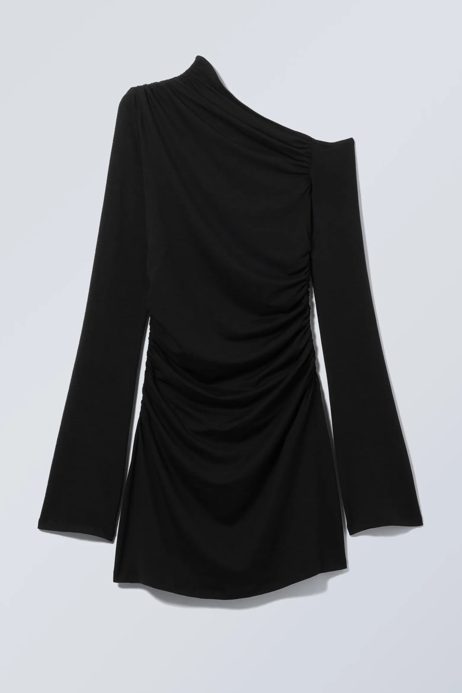 GERAFFTES MINIKLEID MIT LANGEN ÄRMELN|Weekday Flash Sale