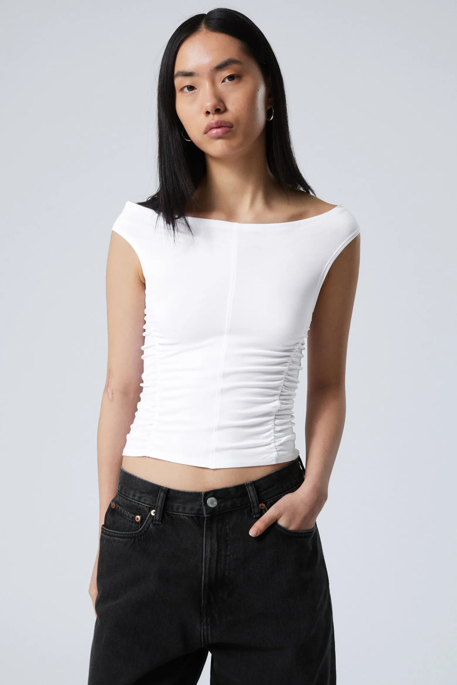 GERÜSCHTES, SCHULTERFREIES TOP|Weekday Best Sale
