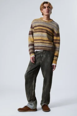 GESTREIFTER PULLOVER MIT NORMALER PASSFORM|Weekday Cheap