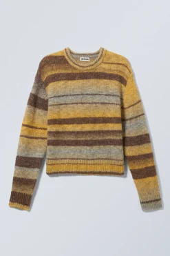 GESTREIFTER PULLOVER MIT NORMALER PASSFORM|Weekday Cheap