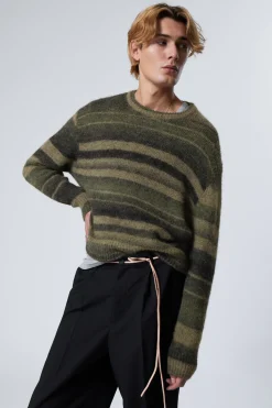 GESTREIFTER PULLOVER MIT NORMALER PASSFORM|Weekday Outlet