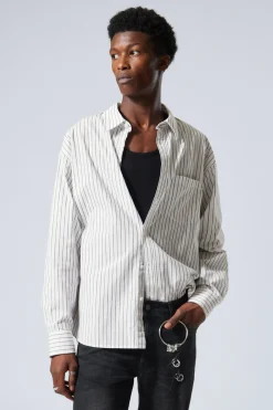 GESTREIFTES OVERSIZED-HEMD|Weekday Discount