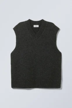 GESTRICKTE WESTE MIT V-AUSSCHNITT|Weekday Clearance