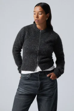 GESTRICKTER ZIP-CARDIGAN MIT SCHMALER PASSFORM|Weekday Flash Sale