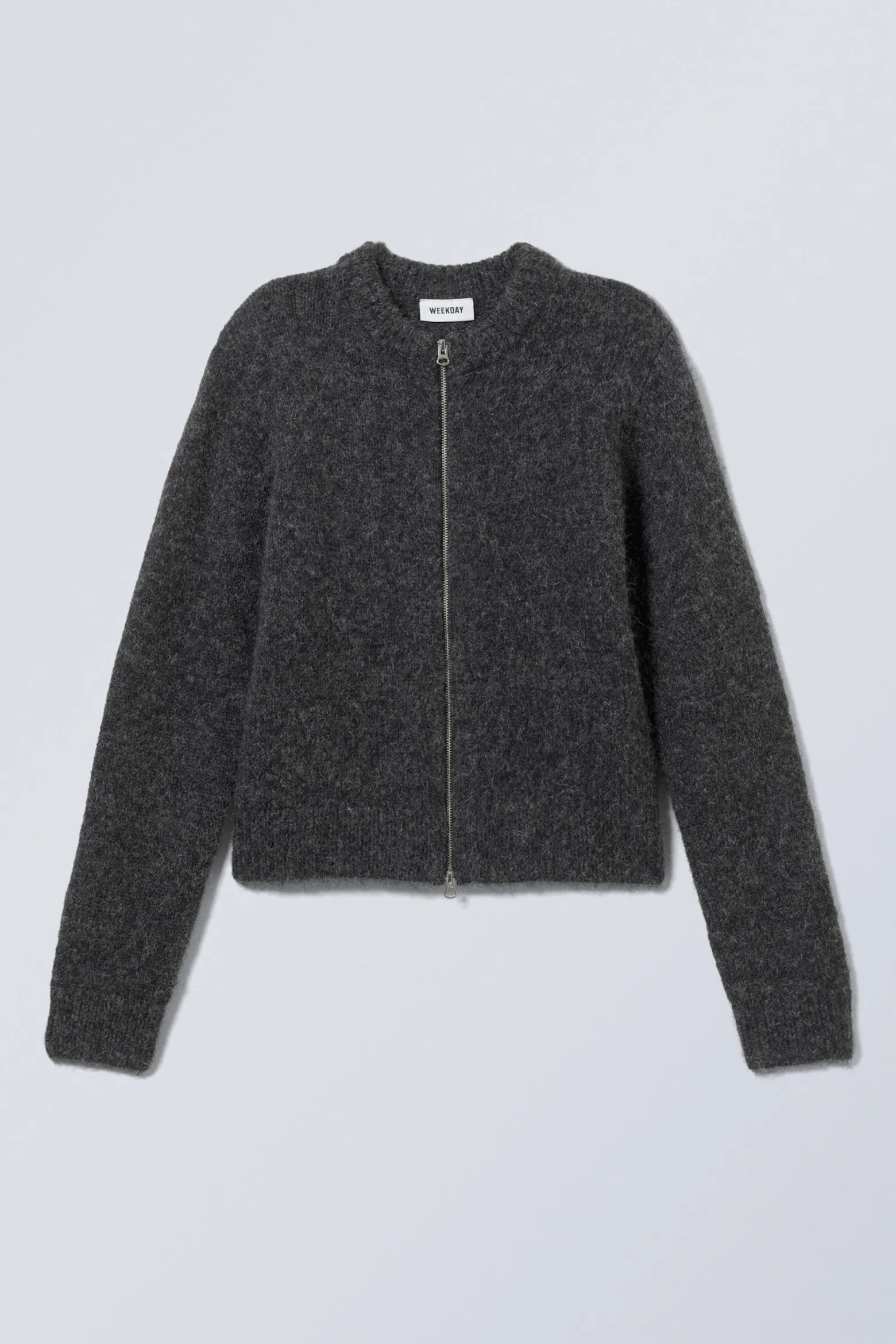 GESTRICKTER ZIP-CARDIGAN MIT SCHMALER PASSFORM|Weekday Flash Sale