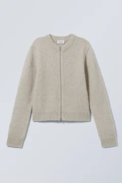 GESTRICKTER ZIP-CARDIGAN MIT SCHMALER PASSFORM|Weekday Online