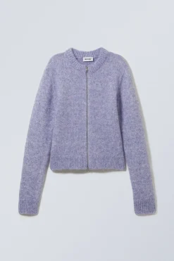 GESTRICKTER ZIP-CARDIGAN MIT SCHMALER PASSFORM|Weekday Clearance