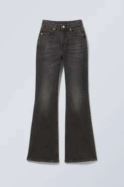 GLOW CURVE HIGH WAISTED REGULAR FLARED LEG JEANS|Weekday Online
