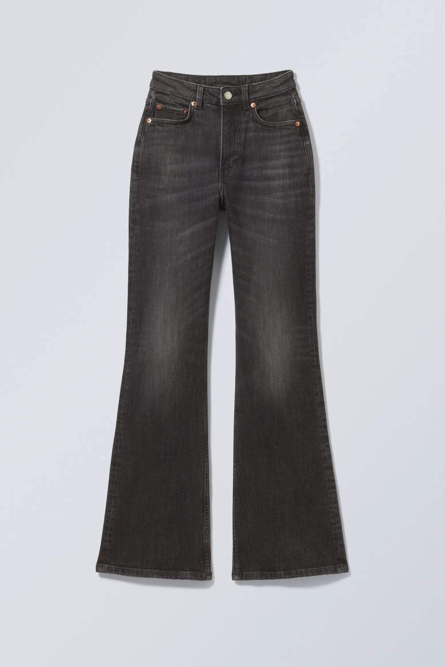 GLOW CURVE HIGH WAISTED REGULAR FLARED LEG JEANS|Weekday Online