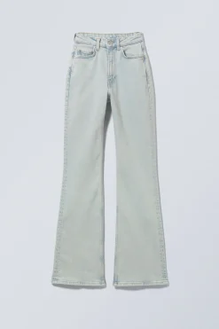 GLOW CURVE HIGH WAISTED REGULAR FLARED LEG JEANS|Weekday Cheap