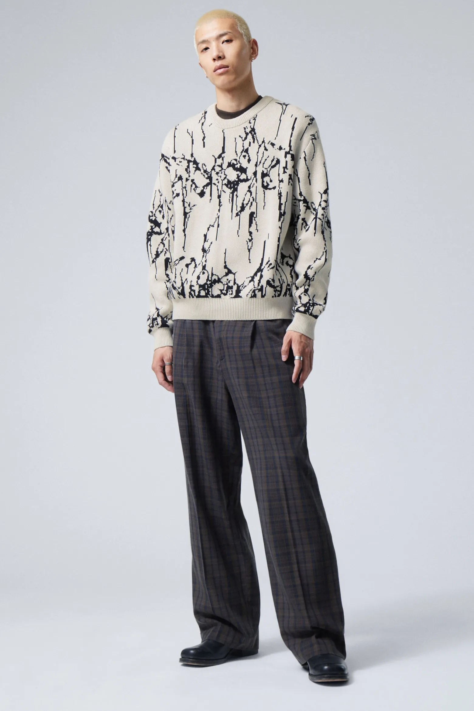 GRAFISCHER JACQUARD-STRICKPULLOVER|Weekday Best Sale