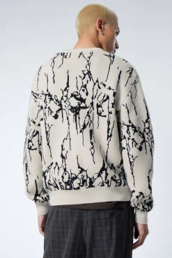 GRAFISCHER JACQUARD-STRICKPULLOVER|Weekday Best Sale