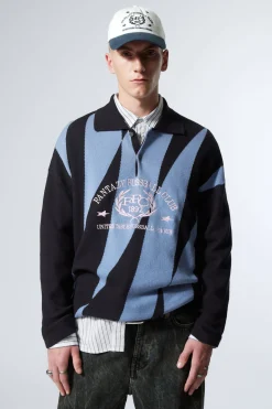 GRAPHIC POLO SWEATER|Weekday Discount