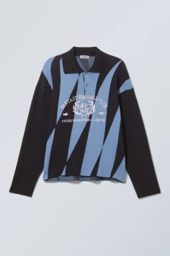 GRAPHIC POLO SWEATER|Weekday Discount