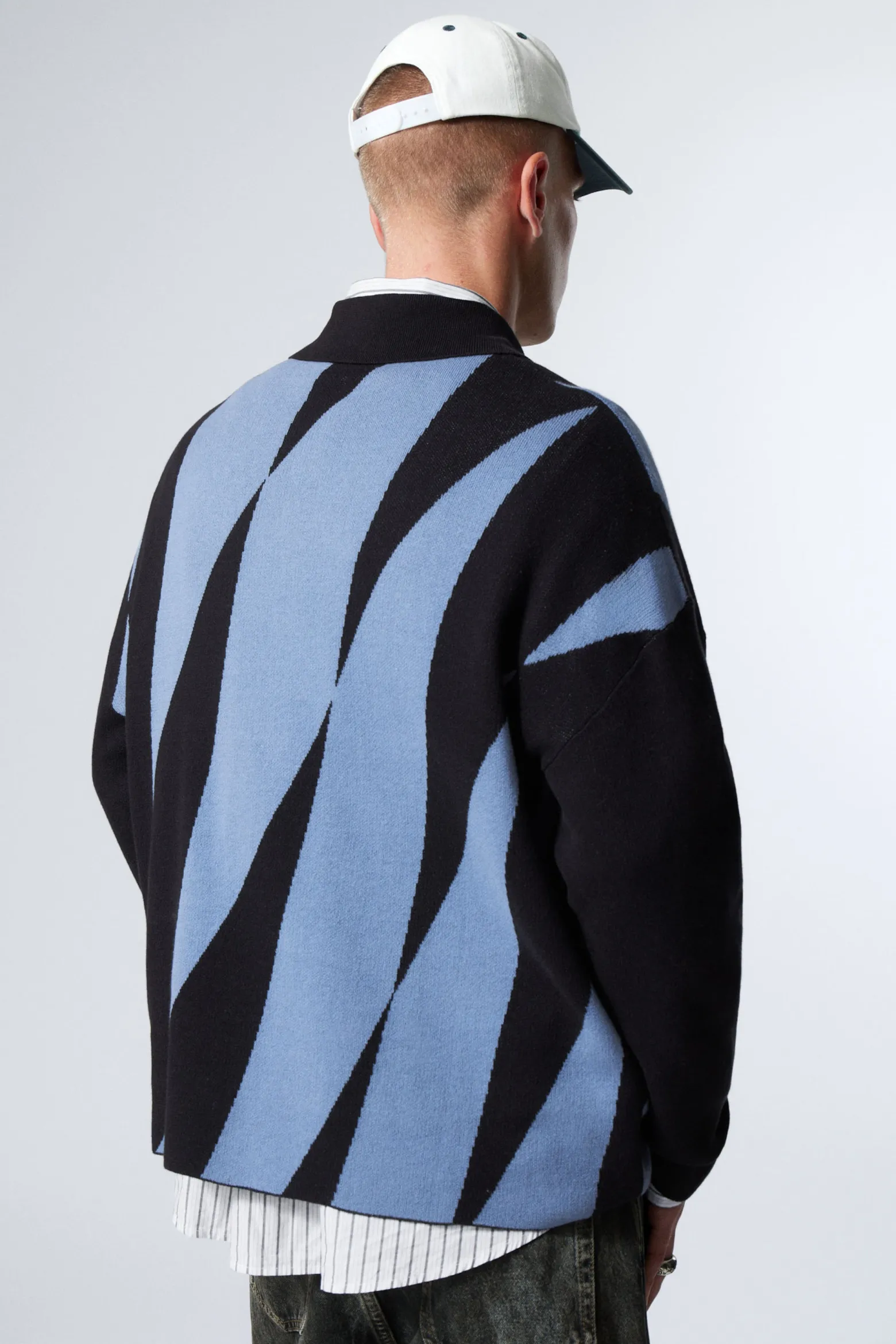 GRAPHIC POLO SWEATER|Weekday Discount