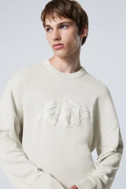 GRAPHIC SWEATER IN OVERSIZED-PASSFORM|Weekday Hot
