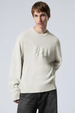 GRAPHIC SWEATER IN OVERSIZED-PASSFORM|Weekday Hot