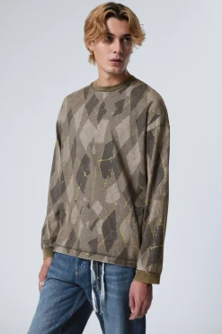 GRAPHIC-LONGSLEEVE MIT LOCKERER PASSFORM|Weekday Cheap
