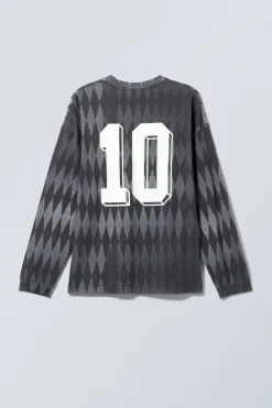 GRAPHIC-LONGSLEEVE MIT LOCKERER PASSFORM|Weekday Sale