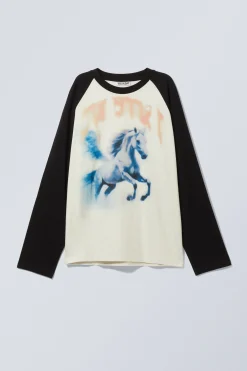 GROSSARTIGES BOXY-LONGSLEEVE MIT RAGLANÄRMELN|Weekday New