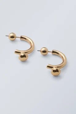 HALBE HOOP-OHRRINGE|Weekday Discount