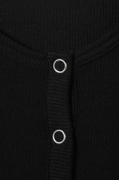 HAUCHDÜNNES, GERIPPTES HENLEY-LONGSLEEVE|Weekday Sale