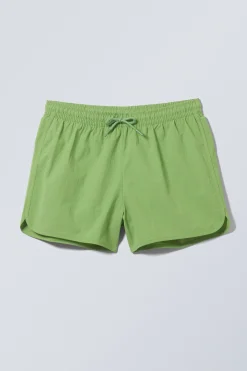 HELLBRAUNE BADESHORTS TAN MIT STRUKTURMUSTER|Weekday Discount